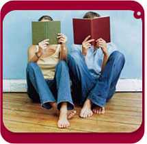 Teens reading